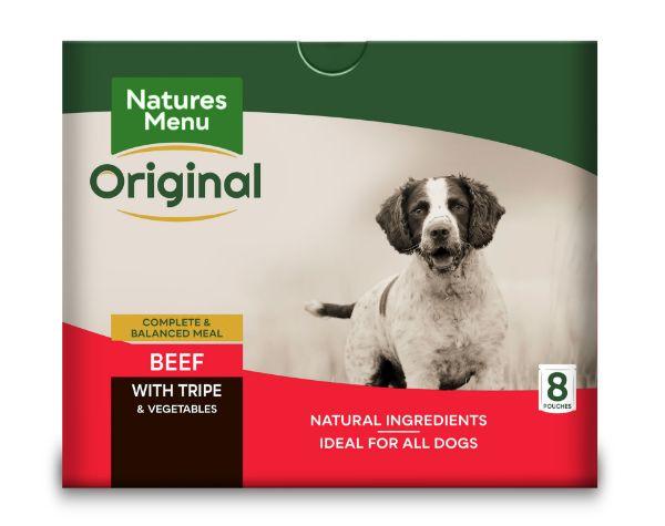 Natures Menu Original Beef with Tripe & Vegetables - 8 x 300g - Ormskirk Pets