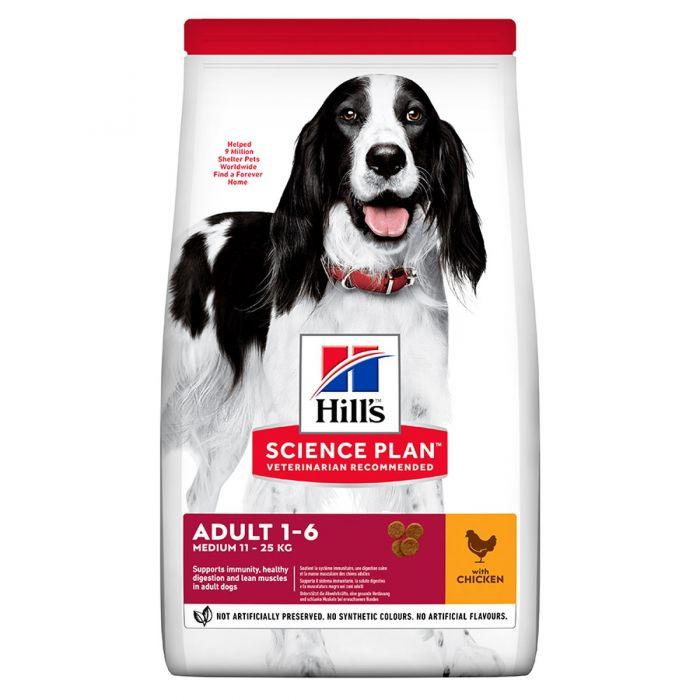 Hills Science Plan Adult Medium Dry Dog Food Chicken Flavour 2.5kg - Ormskirk Pets