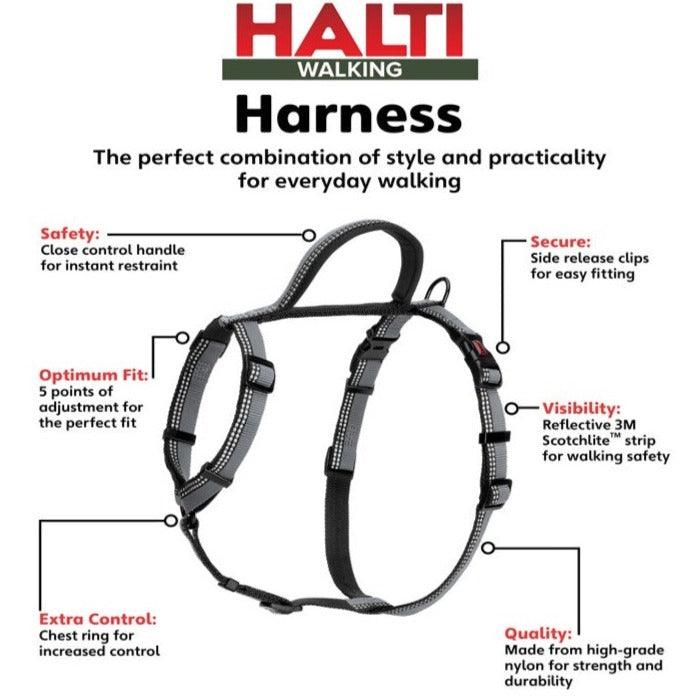 HALTI Walking Harness Black Small - Ormskirk Pets