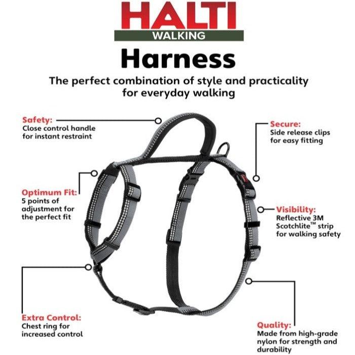 HALTI Walking Harness Black med - Ormskirk Pets