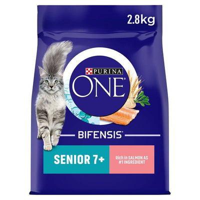 Purina ONE 7+ Dry Cat Food Rich in Salmon 2.8kg - Ormskirk Pets