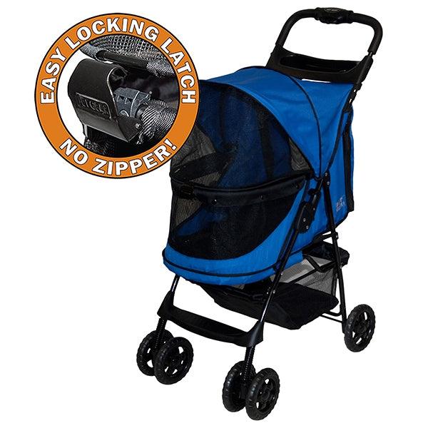 Rosewood Pet Gear Happy Trails No-Zip Stroller, Sapphire Blue Pram - Ormskirk Pets