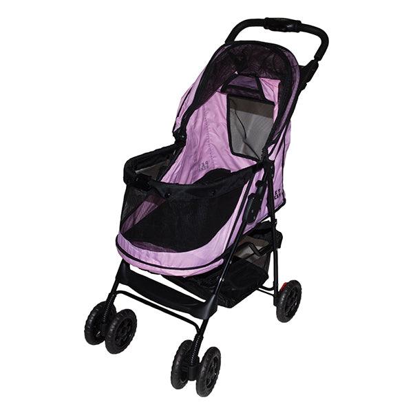 Rosewood Pet Gear Happy Trails No-Zip Stroller, Pink Diamond Pram - Ormskirk Pets