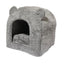 Rosewood Grey Teddy Bear Cat Bed