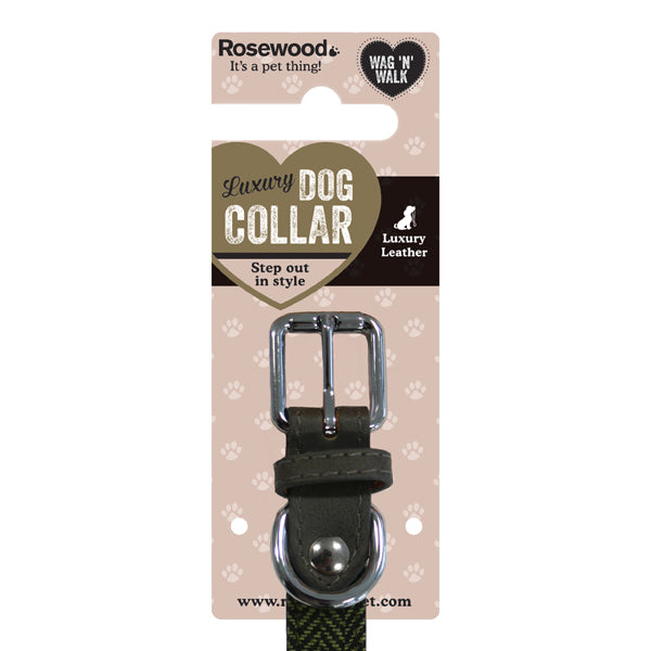 Rosewood Collars Forest Herringbone/Grey