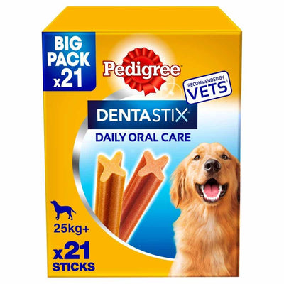 Pedigree Dentastix Daily Adult Large Dog Treats 21 x Dental Sticks 810g - Ormskirk Pets