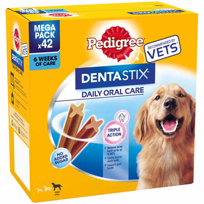 Pedigree Dentastix Daily Adult Large Dog Treats 42 x Dental Sticks - Ormskirk Pets