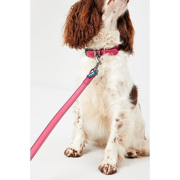 Joules Pink Leather Lead 108cm