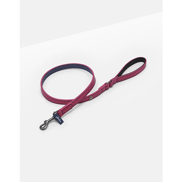 Joules Pink Leather Lead 108cm