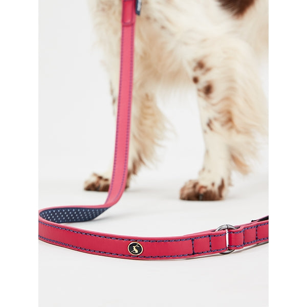 Joules Pink Leather Lead 108cm