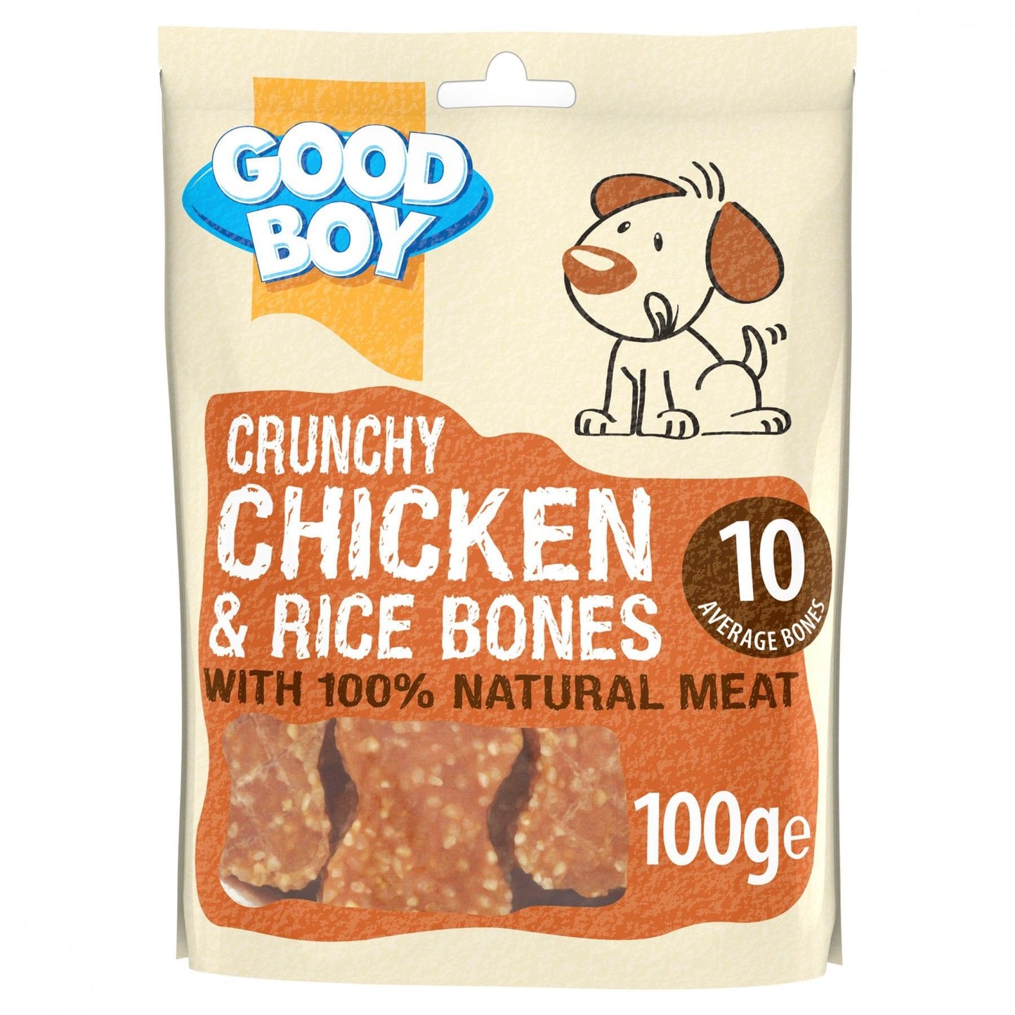 Good Boy Crunchy Chicken & Rice Bones 100g - Ormskirk Pets