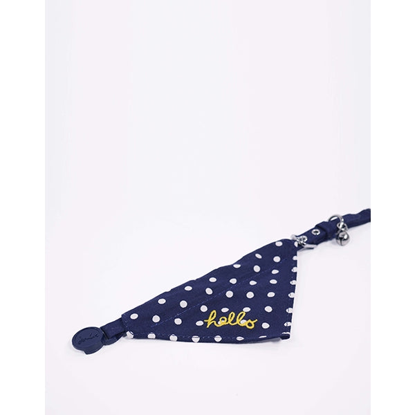 Joules Hello Neckerchief Collar Blue Polka Dot Small Dogs