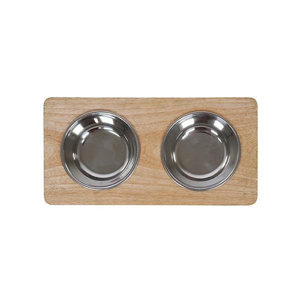 Rosewood Wooden Double Diner - 350ml X 2 - Ormskirk Pets