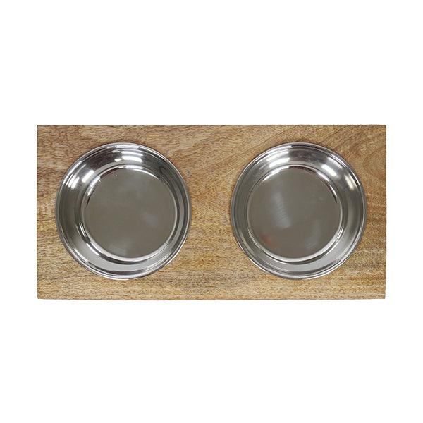 Rosewood Wooden Double Diner - 700ml X 2 - Ormskirk Pets