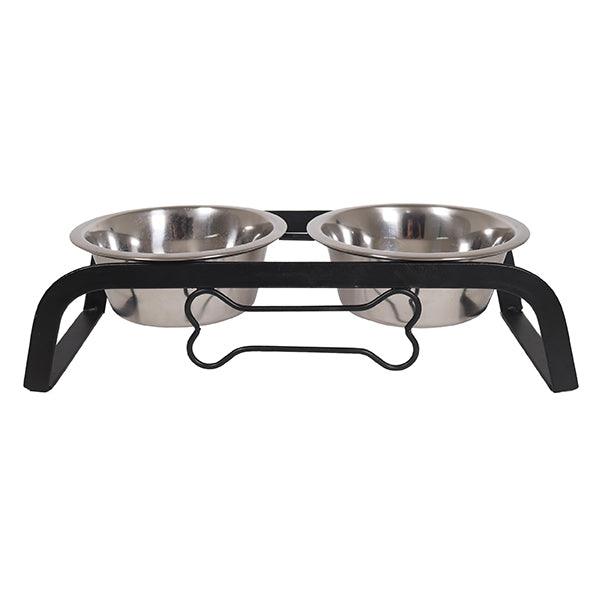 Rosewood Bone Shaped Iron Double Diner 800ml X 2 - Ormskirk Pets