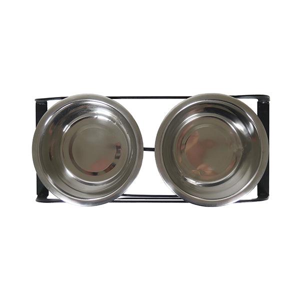 Rosewood Bone Shaped Iron Double Diner 800ml X 2 - Ormskirk Pets