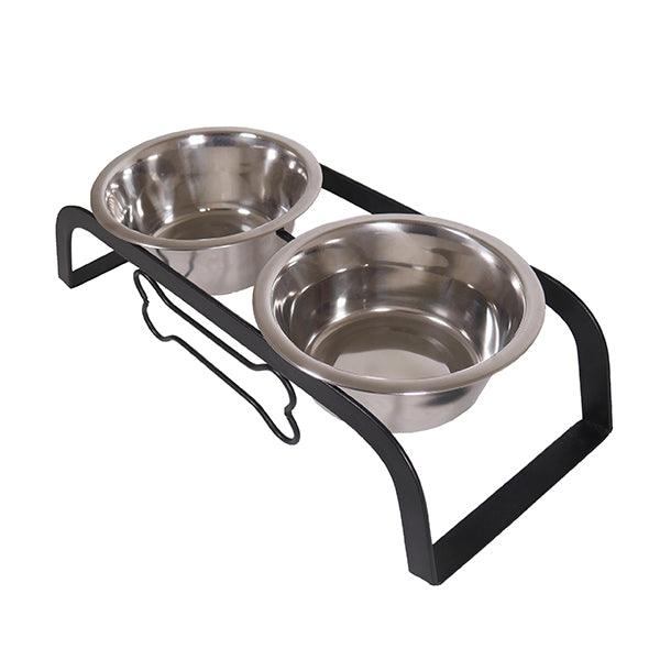 Rosewood Bone Shaped Iron Double Diner 800ml X 2 - Ormskirk Pets