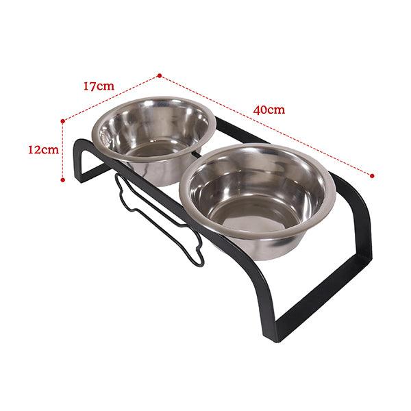 Rosewood Bone Shaped Iron Double Diner 800ml X 2 - Ormskirk Pets