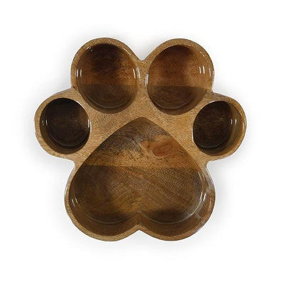 Rosewood Wooden Paw Print Bowl 600ml - Ormskirk Pets