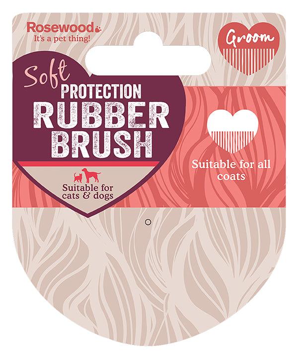 Rosewood Soft Protection Salon Grooming Rubber Brush - Ormskirk Pets