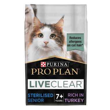 Pro Plan Live Clear Sterilised 7+ Adult Dry Cat Food Turkey 2.8Kg - Ormskirk Pets