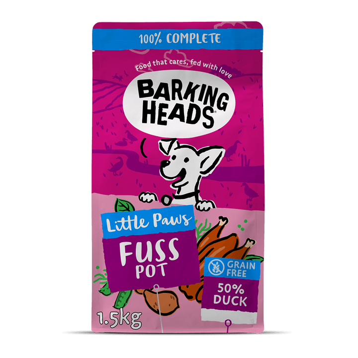 Barking Heads Little Paws Fuss Pot Duck Dry Dog Food 1.5kg - Ormskirk Pets