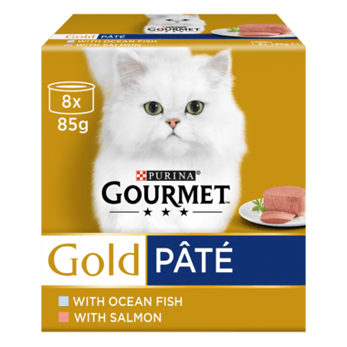 Gourmet Gold Senior Pate Salmon & Ocean Fish  8X85G