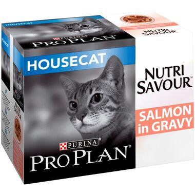 Pro Plan Cat Nutrisavour Housecat With Salmon 10X85G - Ormskirk Pets