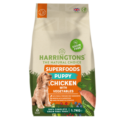 HARRINGTONS COMPLETE PUPPY SUPERFOODS GRAIN FREE CHICKEN & VEG 1.7KG