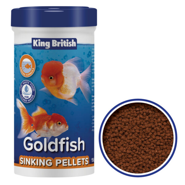 King British Goldfish Sinking Pellets, 150G