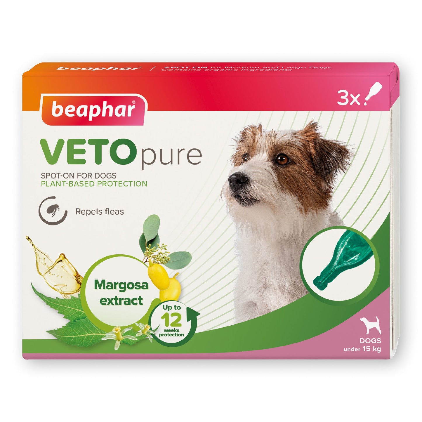 Beaphar VETOpure Plant-Based Protection Flea Spot-On for Dogs under 15 kg