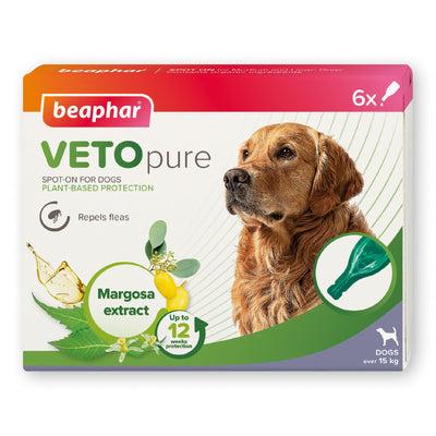 Beaphar VETOpure Plant-Based Protection Flea Spot-On for Dogs over 15 kg