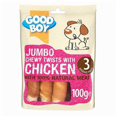 Good Boy Jumbo Chewy Twists 100g Buy 12 and save! - Ormskirk Pets