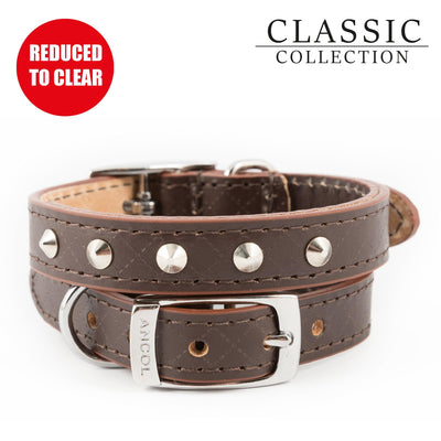 Ancol Diamond Stud Collar Brown S