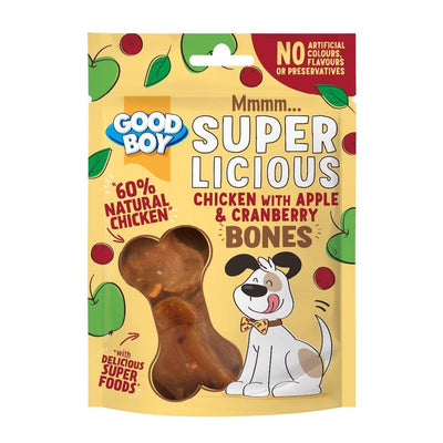 Good Boy Super Licious Chicken With Apple & Cranberry Bones 100g