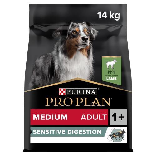 Pro Plan Dog Medium Adult Sensitive Digestion With Optidigest Rich In Lamb Dry Food 14Kg - Ormskirk Pets