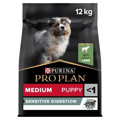 Pro Plan Dog Medium Puppy Sensitive Digestion With Optidigest Rich In Lamb Dry Dog Food 12Kg - Ormskirk Pets