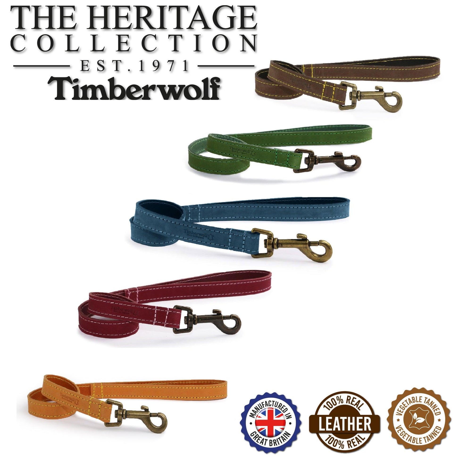 Ancol Timberwolf Leather Lead Sable 60cmx19mm - Ormskirk Pets