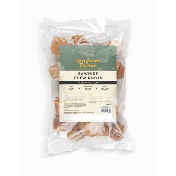 Bingham Farms 15cm Rawhide Chew Knots 10 Pk 600g - Ormskirk Pets