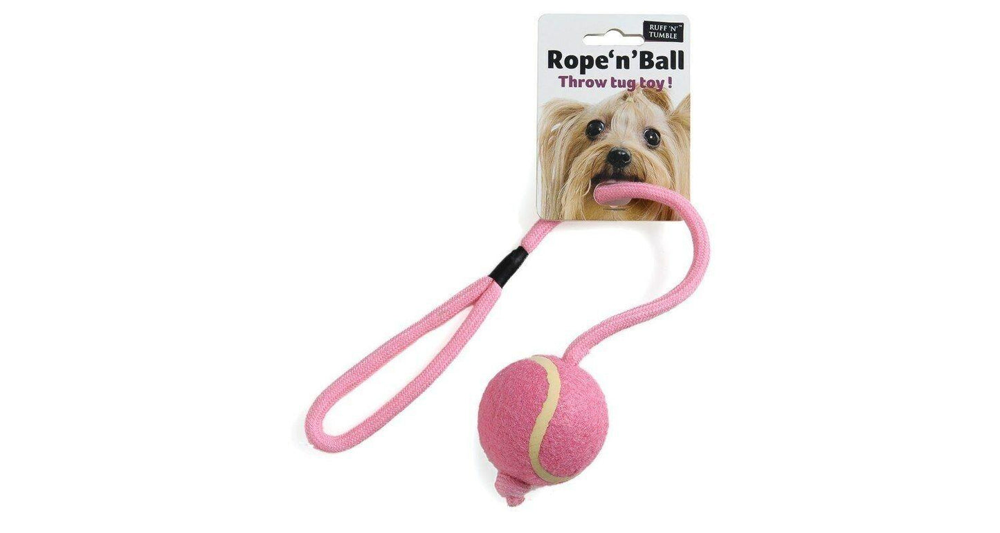 Ruff 'N' Tumble Rope 'N' Ball Throw Tug Toy - Ormskirk Pets