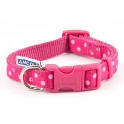 Ancol Vintage Polka Collar Raspberry 20-30cm - Ormskirk Pets