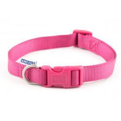 Ancol Nylon Adjustable Collar Raspberry 30-50cm sz 2-5 - Ormskirk Pets