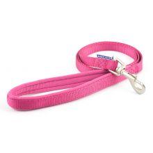 Ancol Padded Nylon Lead Raspberry 1.2x100cm - Ormskirk Pets