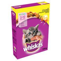 Whiskas 2-12 Months Kitten Complete Dry with Chicken 340g