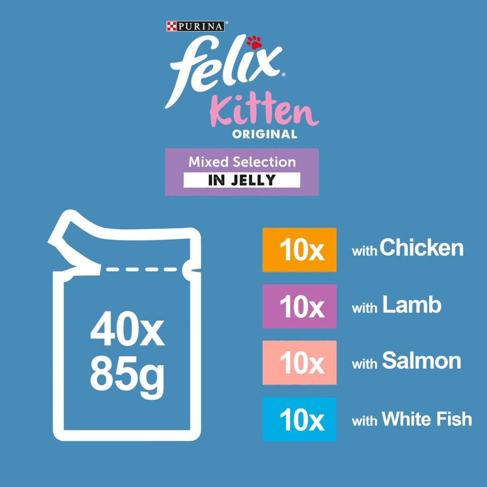 FELIX KITTEN in Jelly Mixed Selection 40x85g