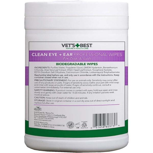 Rosewood Clean Eye & Ear Biodegradable Wipes for Dogs & Cats 160pc - Ormskirk Pets