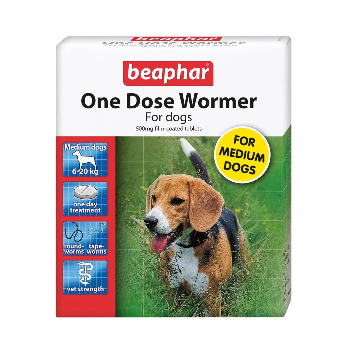 Beaphar Wormer Medium Dog 1Dose 2 Tablets - Ormskirk Pets