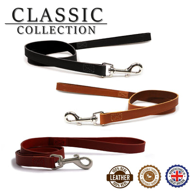 Ancol Classic Leather Lead Red 1mx19mm - Ormskirk Pets