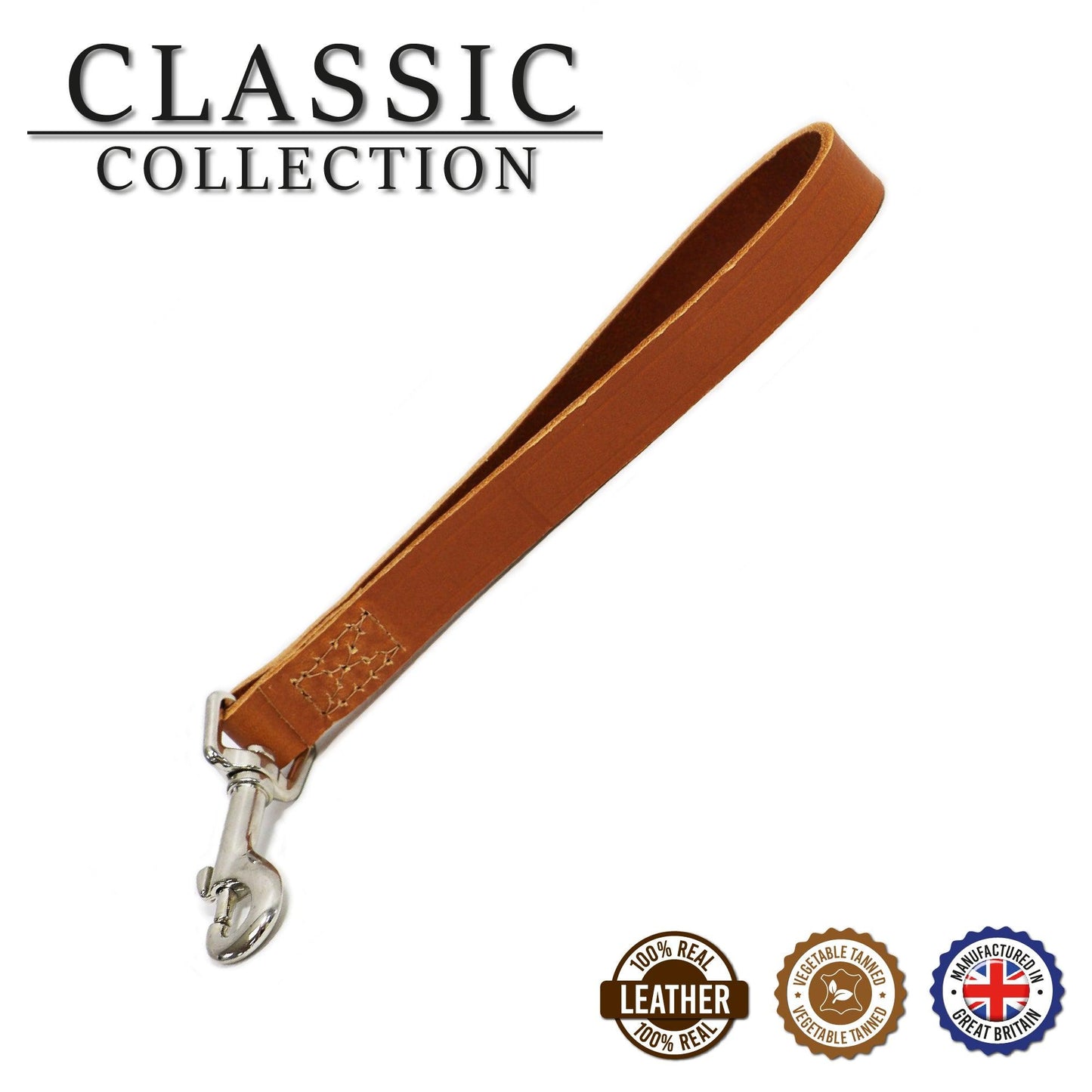 Ancol Leather Handloop Tan 25cmx19mm