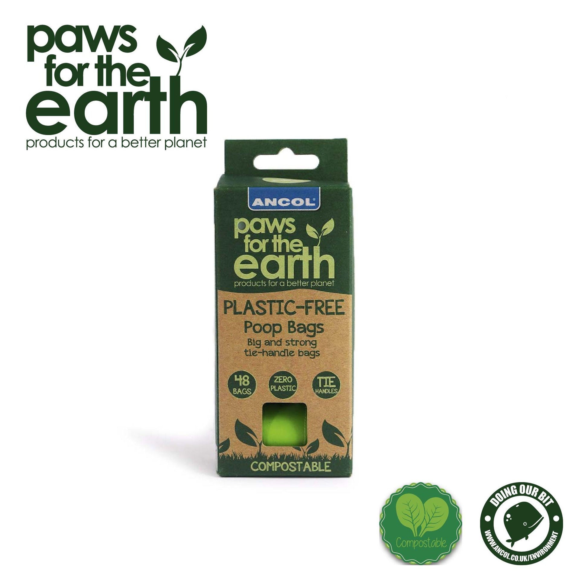 Ancol Paws For The Earth Plastic Free Poo Bags - Ormskirk Pets